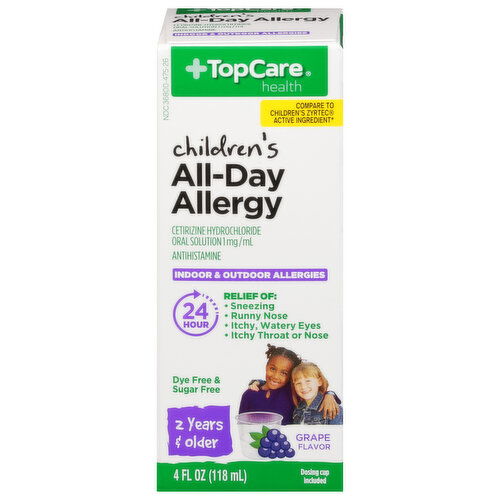 TopCare All-Day Allergy, Children's, 1 mg/ml, Grape Flavor