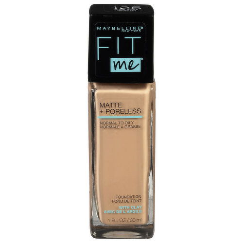 Fit Me Foundation, Matte + Poreless, Nude Beige 125