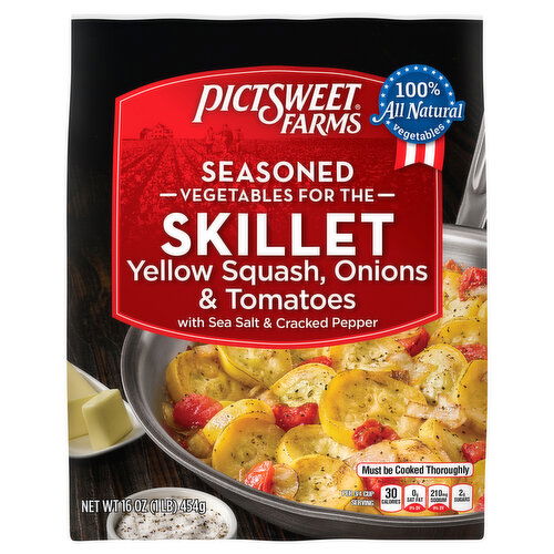 Pictsweet Farms Seasoned Vegetables for the Skillet Yellow Squash, Onions & Tomatoes