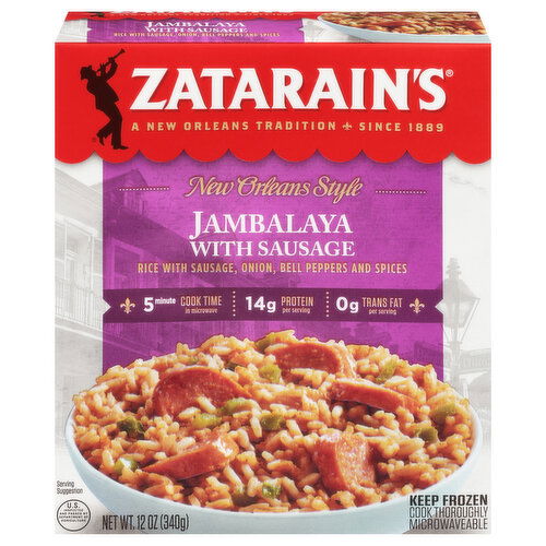 Zatarain's Frozen Jambalaya Flavored With Sausage