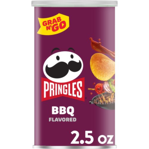 Pringles Potato Crisps Chips, BBQ, Grab N' Go Snack Pack - 2.5 Ounce