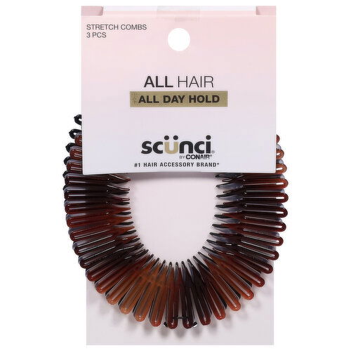 Scunci Stretch Combs - 3 Each