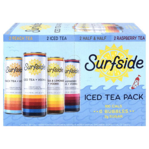 Surfside Iced Tea Pack Vodka - 8 Each