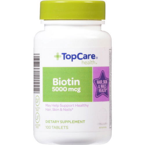 TopCare Biotin, 5000 mcg, Tablets