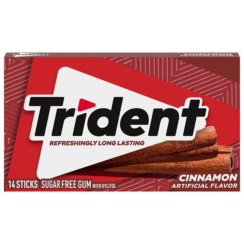 Trident Gum, Sugar Free, Cinnamon