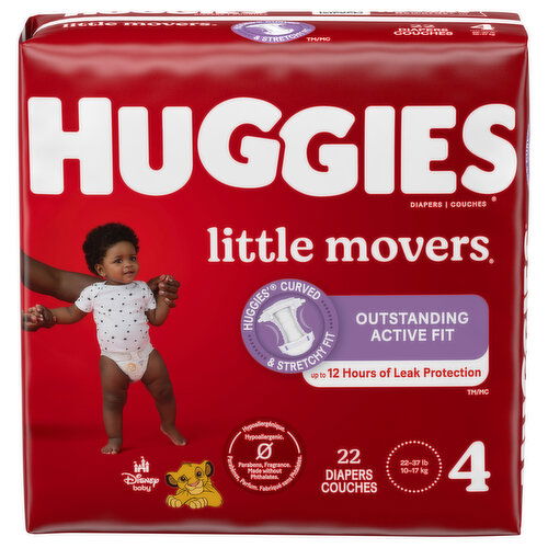 Huggies Diapers, Disney Baby, 4 (22-37 lb)