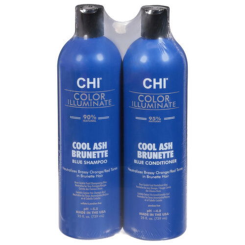 Chi Shampoo/Conditioner, Blue, Cool Ash Brunette