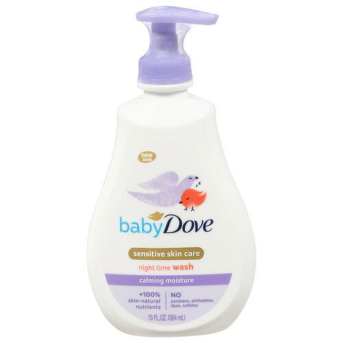 Dove Night Time Wash, Sensitive Skin Care, Calming Moisture