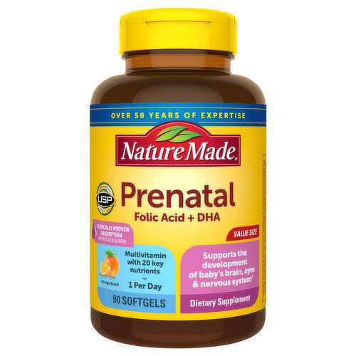 Nature Made Prenatal, Orange Scent, Softgels, Value Size