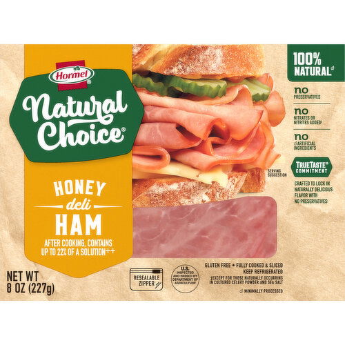 HORMEL Fully cooked and 100% natural (minimally processed, no artificial ingredients) ham