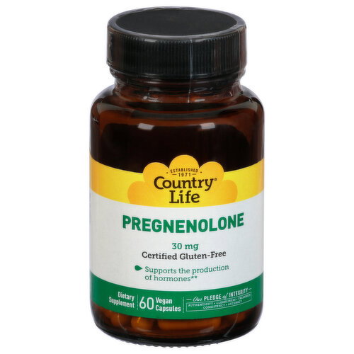 Country Life Pregnenolone, 30 mg, Vegan Capsules Image 1 of 2