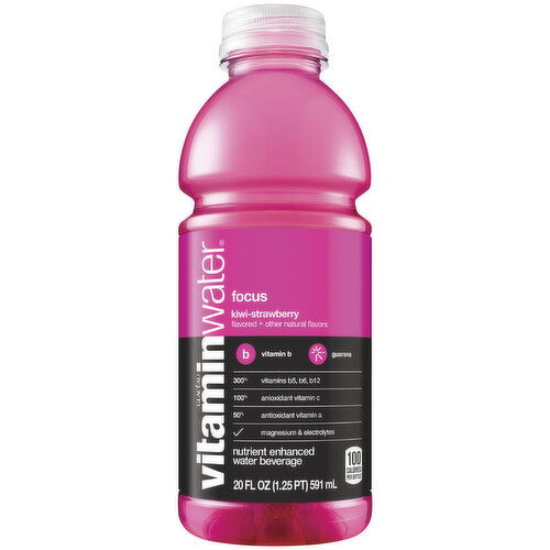 vitaminwater Focus Electrolyte Enhanced Water W/ Vitamins, Kiwi-Strawberry Drink