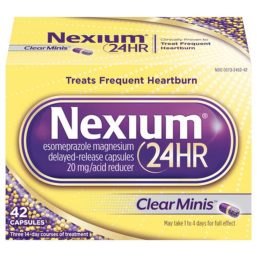 Nexium Acid Reducer, 24HR, 20 mg, Capsules