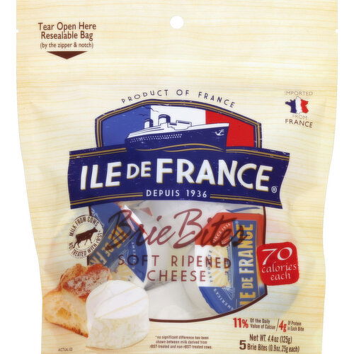 Ile De France Cheese, Soft Ripened, Brie Bites