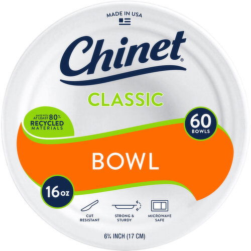 Chinet Bowls, 16 Ounce