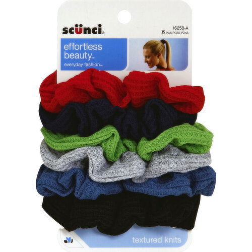 Scunci Twisters, Textured Knits - 6 Each