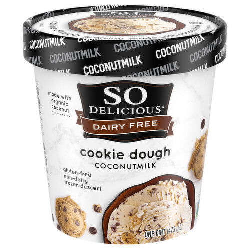 So Delicious Dairy Free Frozen Dessert, Non-Dairy, Cookie Dough, Coconutmilk