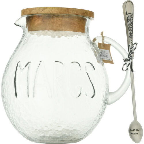 Mud Pie Circa Glass Margarita Pitcher Set