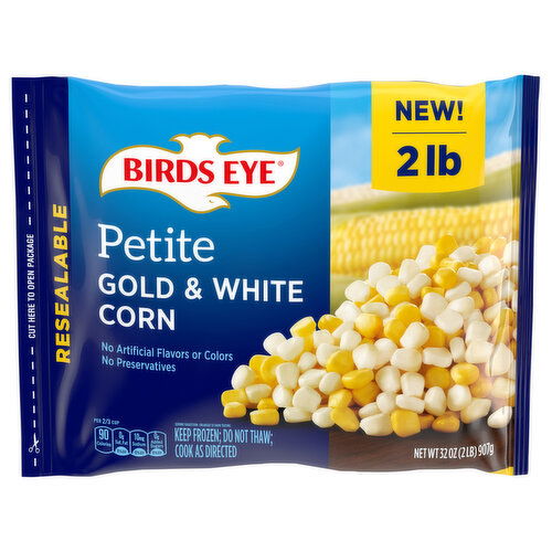 Birds Eye Corn, Gold & White, Petite