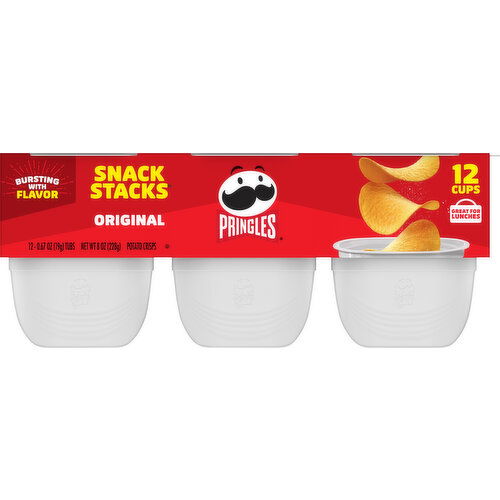 Pringles Potato Crisps, Original, 12 Cups