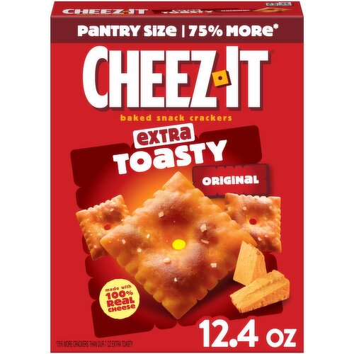 Cheez-It Cheese Crackers, Extra Toasty - 12.4 Ounce