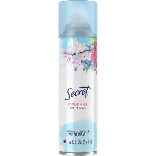 Secret Antiperspirant, Powder Fresh, 24 HR Aerosol