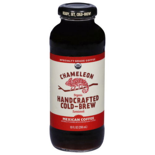 Chameleon Coffee, Organic, Handcrafted Cold-Brew, Sweetened, Mexican