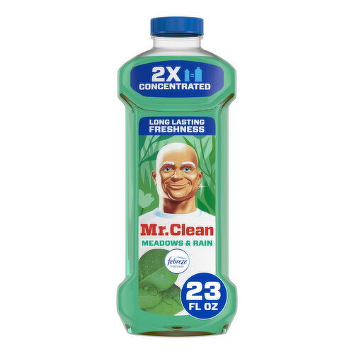 Mr. Clean 2X Concentrated Multi Surface Cleaner with Febreze Meadows & Rain Scent, All Purpose Cleaner