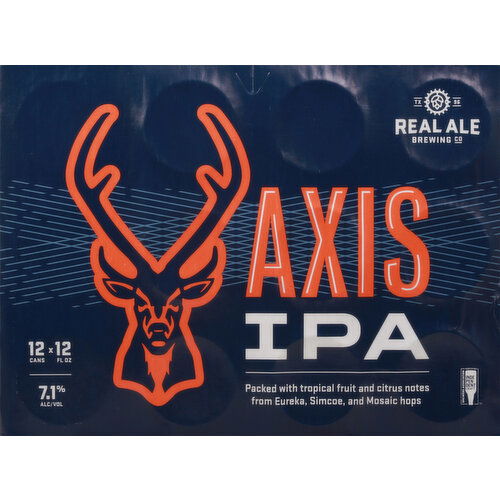 Real Ale Brewing Co Beer, IPA, Axis