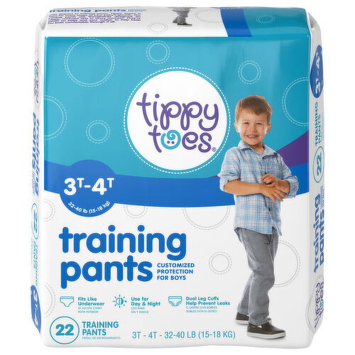 Tippy Toes Training Pants, for Boys, 3T-4T (32-40 lb)