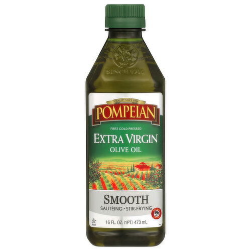 Pompeian Olive Oil, Extra Virgin, Smooth