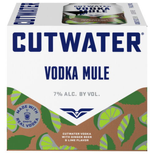 Cutwater Vodka Mule, Ginger Beer & Lime Flavor