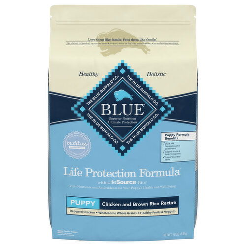 Blue Buffalo Food for Puppies, Natural, Chicken and Brown Rice Recipe, Puppy