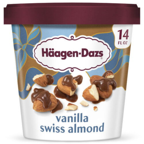 Haagen Dazs Vanilla Swiss Almond Ice Cream - 14 Fluid Ounce
