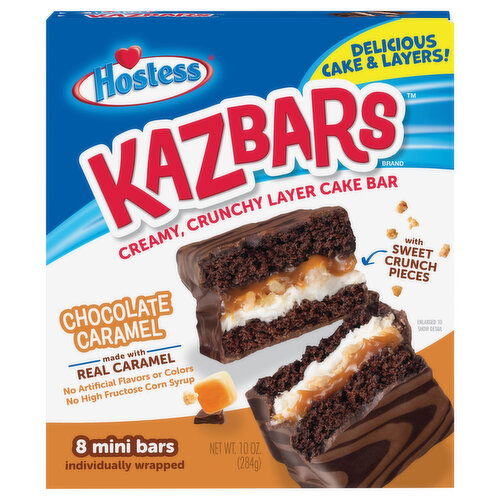 Hostess Cake Bars, Chocolate Caramel, Mini