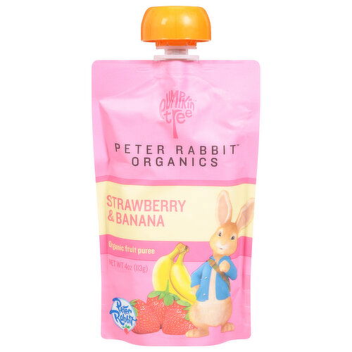 Pumpkin Tree Fruit Puree, Organic, Strawberry & Banana