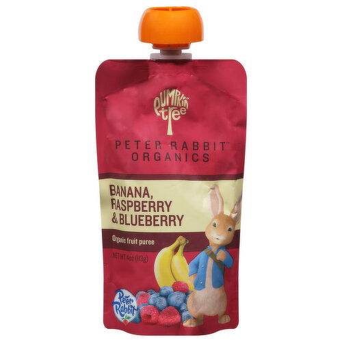 Pumpkin Tree Fruit Puree, Organic, Banana, Raspberry & Blueberry