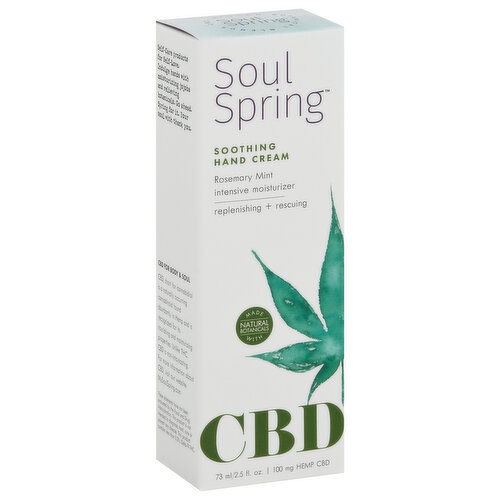 Soul Spring Hand Cream, Soothing, CBD