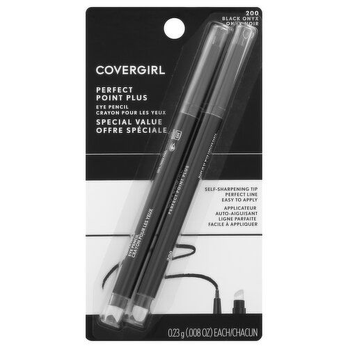 CoverGirl Eye Pencil, Black Onyx 200 - 2 Each