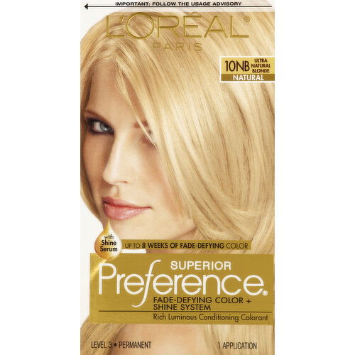 Superior Preference Permanent Haircolor, Natural, 10NB Ultra Natural Blonde