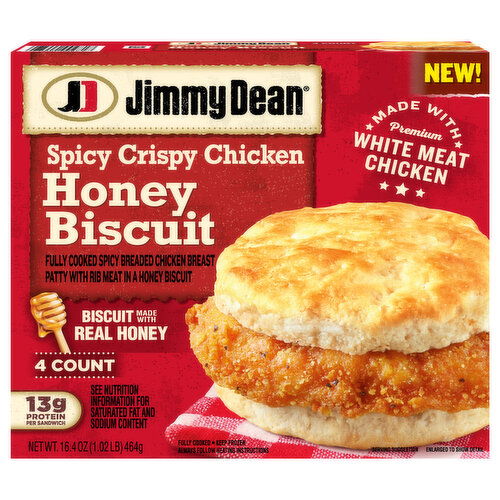 Jimmy Dean Honey Biscuit, Spicy Crispy Chicken