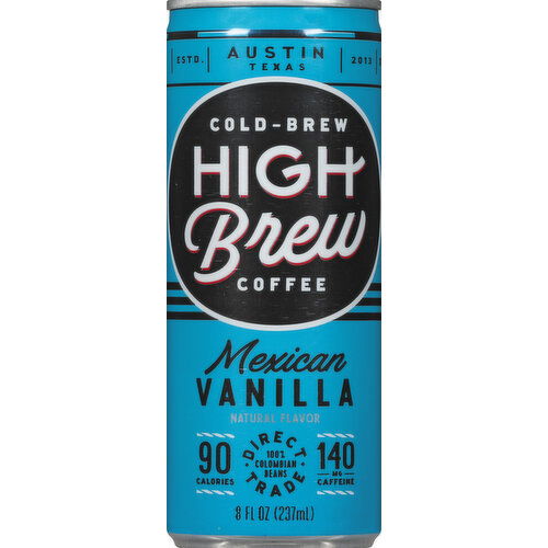 High Brew Coffee Coffee, Mexican Vanilla, Cold-Brew