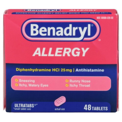 Benadryl Allergy, 25 mg, Tablets