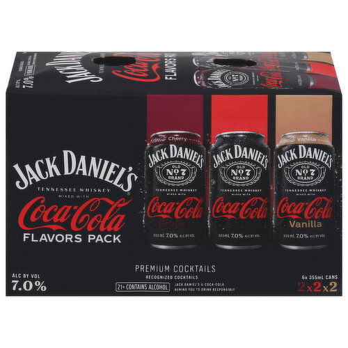 Jack Daniel's Cocktail, Premium, Flavors Pack, Assorted - 6 Each