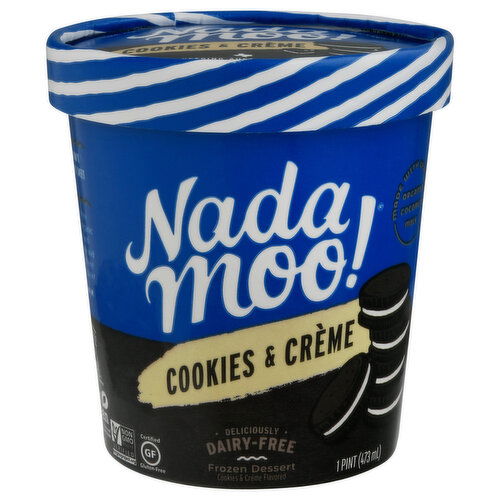 Nada Moo! Frozen Dessert, Cookies & Creme - 1 Pint