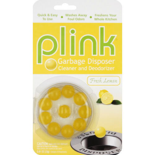 Plink Cleaner & Deodorizer, Garbage Disposer, Fresh Lemon