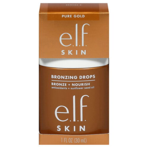 e.l.f. Bronzing Drops, Pure Gold - 1 Fluid Ounce