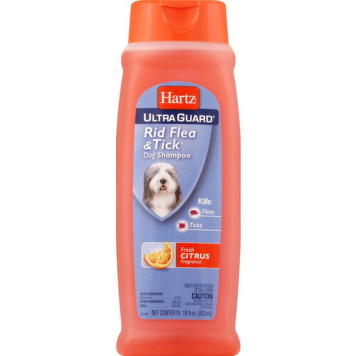 Hartz Dog Shampoo, Rid Flea & Tick, Fresh Citrus Fragrance