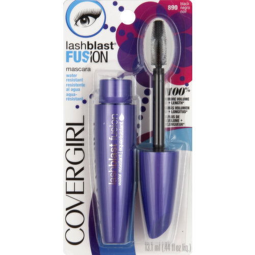 CoverGirl Mascara, Volume + Length, Water Resistant, Black 890