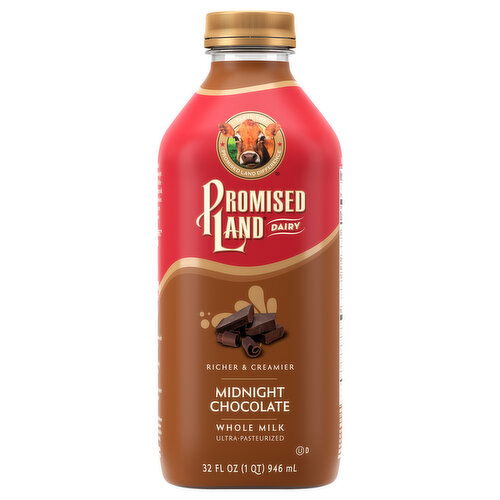 Promised Land Dairy Whole Milk, Midnight Chocolate